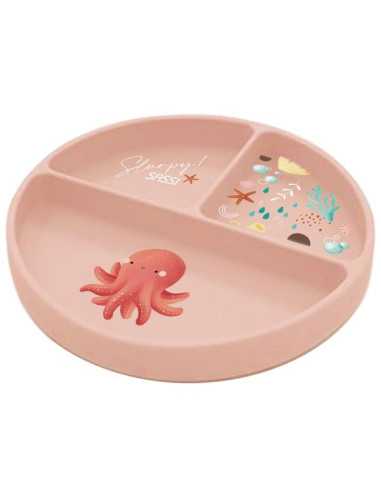 Assiette en silicone Slurpy le poulpe...