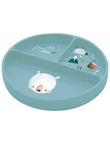 Assiette en silicone Munchy l'ours -...