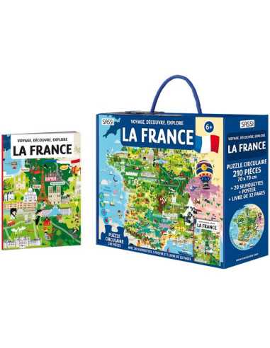 Coffret livre et puzzle La France -... Coffret livre et puzzle La France -...