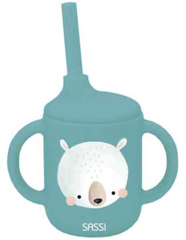 Gobelet avec paille en silicone...