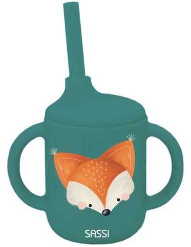 Gobelet avec paille en silicone...