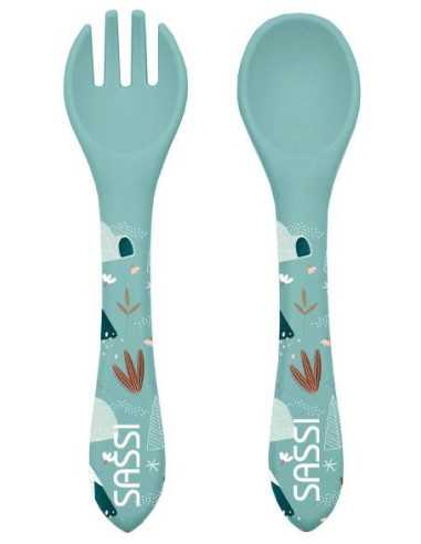 Fourchette et cuillère en silicone...