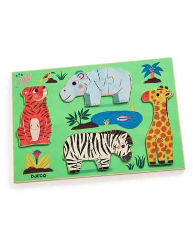 Puzzle bois Coucou Tigre - Djeco Puzzle bois Coucou Tigre - Djeco