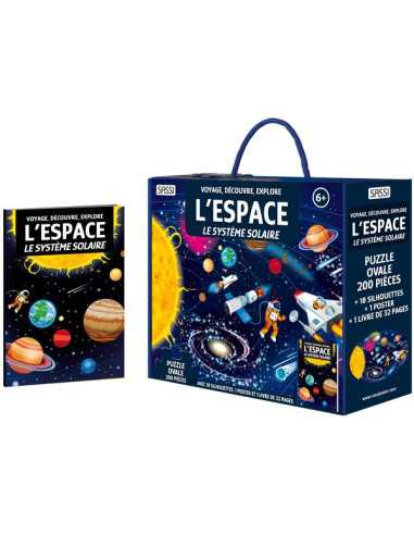 Coffret livre et puzzle espace - Sassi Coffret livre et puzzle espace - Sassi