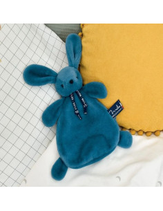 Doudou lapin bleu minéral... 2