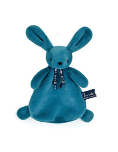 Doudou lapin bleu minéral...
