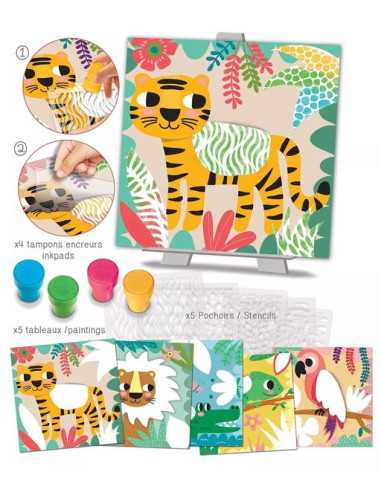 Pochoirs motifs couleurs de la jungle... Pochoirs motifs couleurs de la jungle...