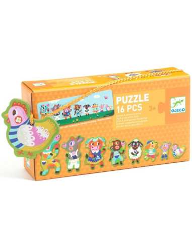 Puzzle Grands et petits à la ferme -...