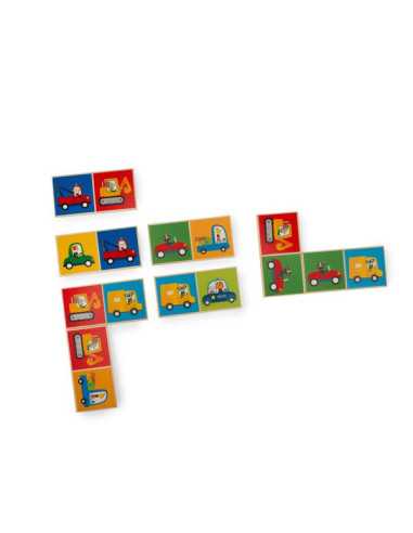Jeu de dominos véhicules en bois Les... Jeu de dominos véhicules en bois Les...