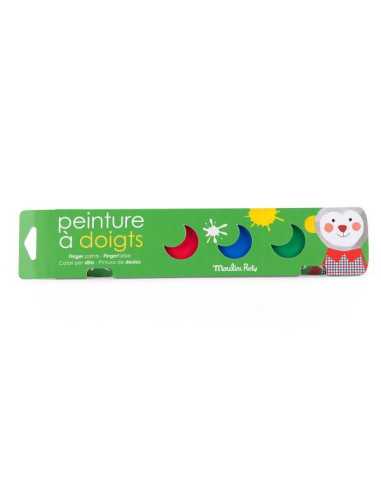 6 petits pots de peinture à doigts...