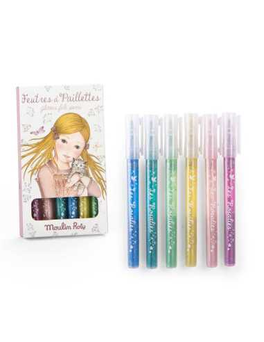 6 feutres à paillettes Les Rosalies -... 6 feutres à paillettes Les Rosalies -...