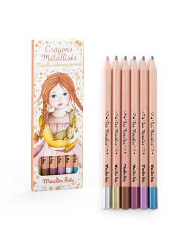 6 crayons métallisés Les Rosalies -... 6 crayons métallisés Les Rosalies -...