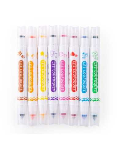 8 feutres tampons 2 en 1 Les... 8 feutres tampons 2 en 1 Les...