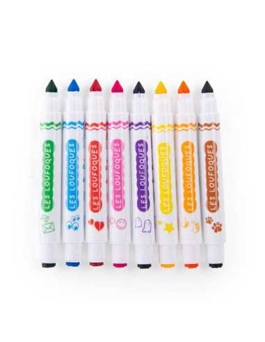 8 feutres tampons 2 en 1 Les... 8 feutres tampons 2 en 1 Les...