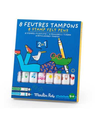 8 feutres tampons 2 en 1 Les... 8 feutres tampons 2 en 1 Les...