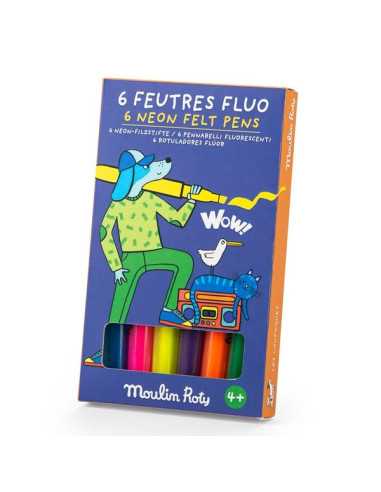 6 feutres fluo Les Loufoques - Moulin... 6 feutres fluo Les Loufoques - Moulin...