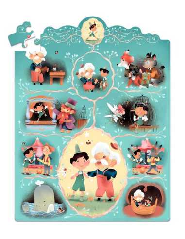 Story puzzle Pinocchio 54 pièces - Djeco Story puzzle Pinocchio 54 pièces - Djeco