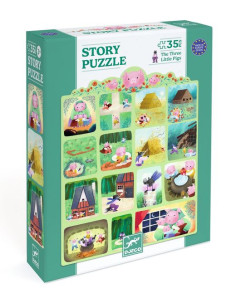 Story puzzle Les Trois Petits Cochons 35 pièces