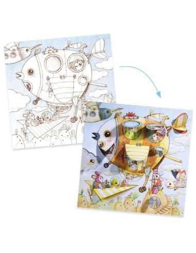 Coloriages Le voyage de Malo - Djeco Coloriages Le voyage de Malo - Djeco