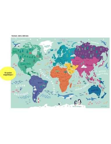 Mon atlas du monde aimanté - Auzou Mon atlas du monde aimanté - Auzou