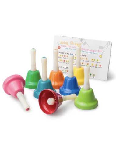 8 cloches musicales arc-en-ciel