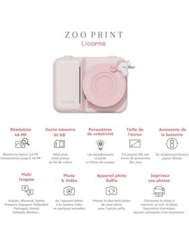 Appareil photo Licorne Zoo Print -... Appareil photo Licorne Zoo Print -...