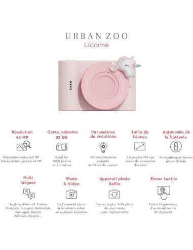 Appareil photo Licorne Urban Zoo -... Appareil photo Licorne Urban Zoo -...