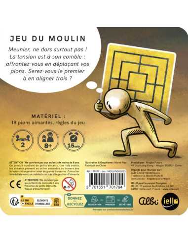 Jeu du moulin magnétique - Iello Jeu du moulin magnétique - Iello