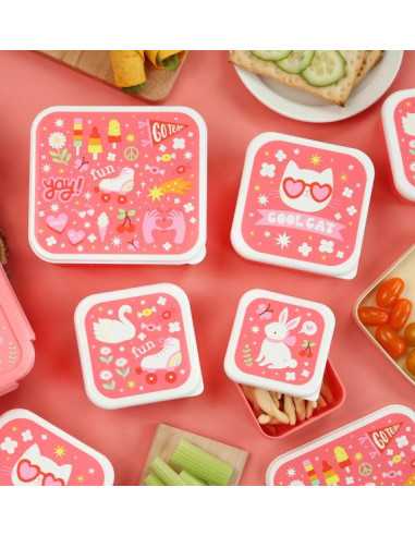 4 boites à goûter Fun - A Little... 4 boites à goûter Fun - A Little...