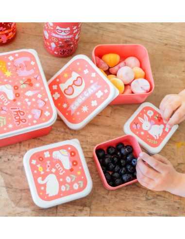 4 boites à goûter Fun - A Little... 4 boites à goûter Fun - A Little...