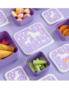 4 boites à goûter Licorne -... 2