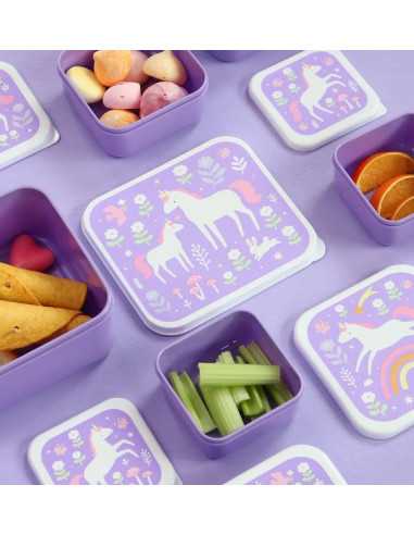 4 boites à goûter Licorne - A Little... 4 boites à goûter Licorne - A Little...