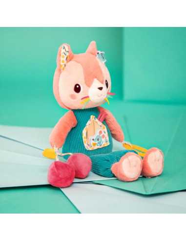 Peluche Jeanne chat multi-activités -... Peluche Jeanne chat multi-activités -...