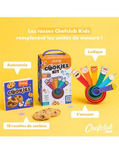 Kit Cookies avec tasses - Chefclub Kids Kit Cookies avec tasses - Chefclub Kids