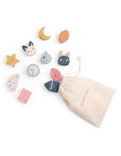 Jeu de perles en bois à...