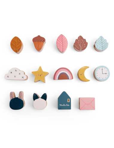 Jeu de perles en bois à enfiler Après... Jeu de perles en bois à enfiler Après...