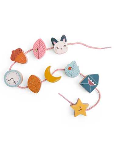 Jeu de perles en bois à enfiler Après... Jeu de perles en bois à enfiler Après...