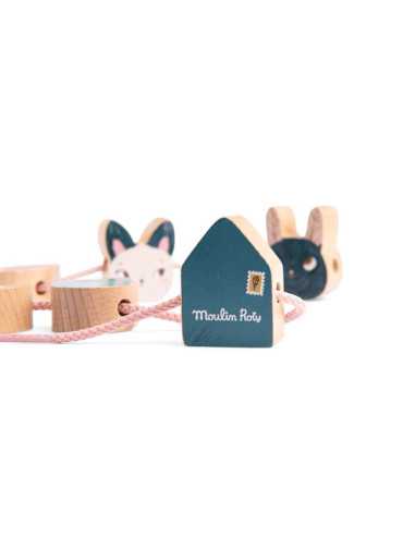 Jeu de perles en bois à enfiler Après... Jeu de perles en bois à enfiler Après...