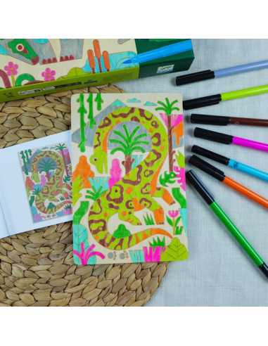 Coloriage sur bois Dino world - Djeco Coloriage sur bois Dino world - Djeco