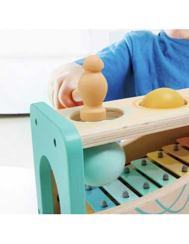 Banc à marteler xylophone Jungle - Hape Banc à marteler xylophone Jungle - Hape