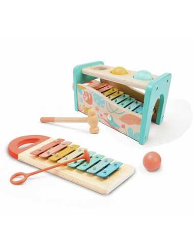 Banc à marteler xylophone Jungle - Hape Banc à marteler xylophone Jungle - Hape