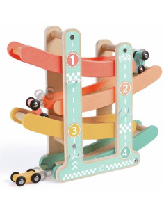 Piste de course et voitures