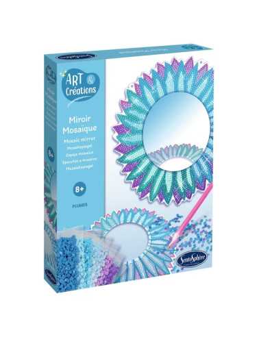 Miroir mosaïques plumes - Sentosphère