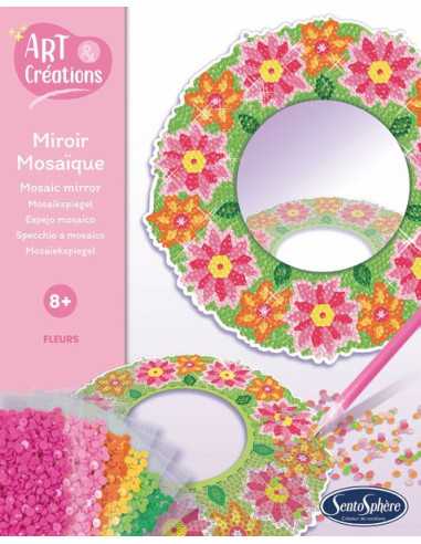 Miroir mosaïques fleurs - Sentosphère