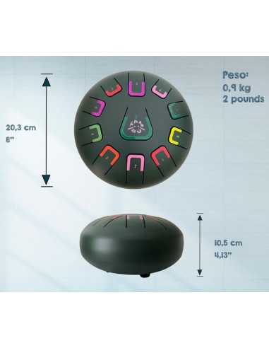 Handpan 11 notes vert mat Jungle Tambu Handpan 11 notes vert mat Jungle Tambu