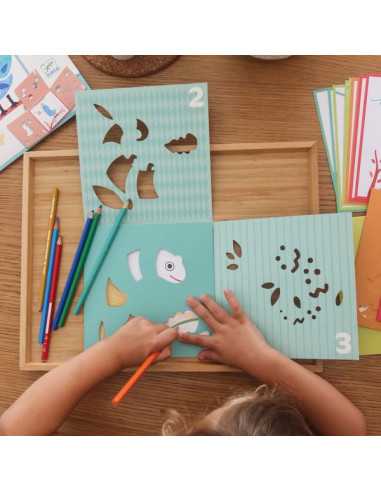 Coloriage 3 pochoirs pour une image -... Coloriage 3 pochoirs pour une image -...