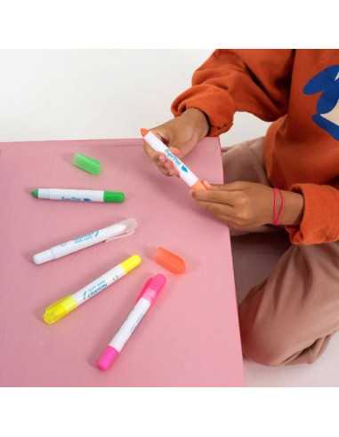 Crayons de cire lavables Néon - Super... Crayons de cire lavables Néon - Super...