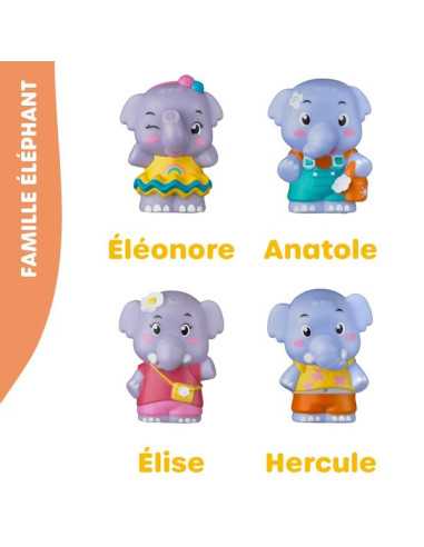 4 personnages famille Éléphant Klorofil 4 personnages famille Éléphant Klorofil