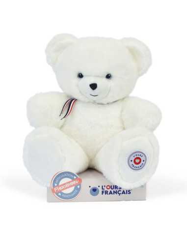 Peluche L'ours français 35 cm blanc... Peluche L'ours français 35 cm blanc...