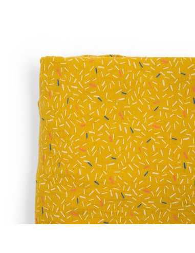 Drap housse jaune lit bébé Puce &... Drap housse jaune lit bébé Puce &...